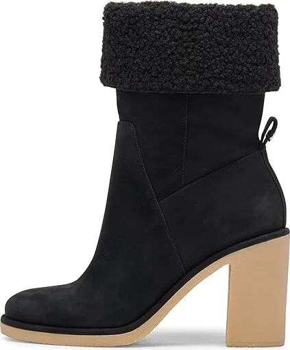 Dolce Vita Caddie Plush Women's Boots Black Nubuck : 9 M, Leather - Image 6