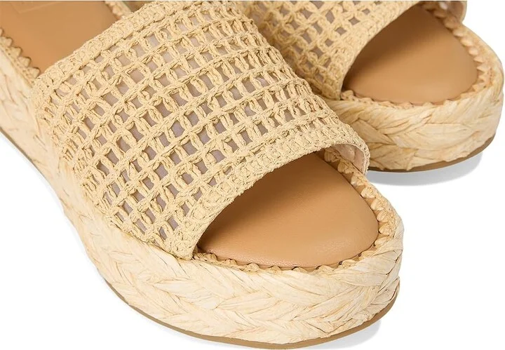 Dolce Vita Chavi Mesh Women's Wedge Shoes Natural : 9 M, Leather - Image 7