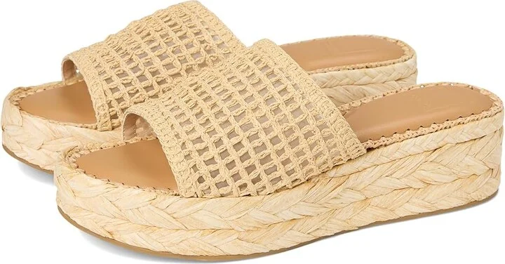 Dolce Vita Chavi Mesh Women's Wedge Shoes Natural : 9 M, Leather