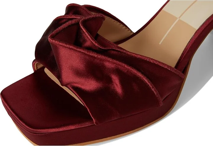 Dolce Vita Cheer Women's Sandals Wine Satin : 7.5 M, Textile - Image 7
