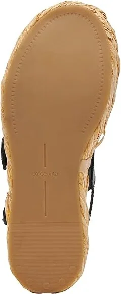 Dolce Vita Chera Women's Sandals Onyx Embossed Leather : 6.5 M - Image 3