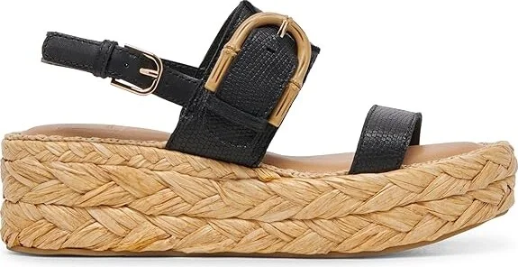 Dolce Vita Chera Women's Sandals Onyx Embossed Leather : 6.5 M - Image 5