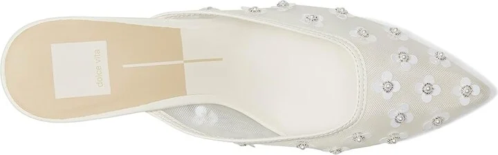 Dolce Vita Clara Pearl Women's Sandals True White Daisy Mesh : 6.5 M, Rubber - Image 2