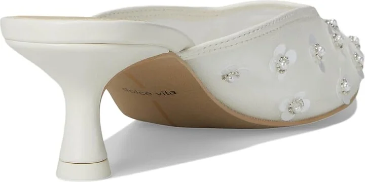 Dolce Vita Clara Pearl Women's Sandals True White Daisy Mesh : 6.5 M, Rubber - Image 4