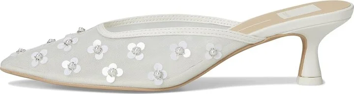 Dolce Vita Clara Pearl Women's Sandals True White Daisy Mesh : 6.5 M, Rubber - Image 6