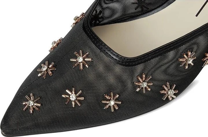 Dolce Vita Clara Women's Sandals Black Mesh : 6 M, Rubber - Image 7