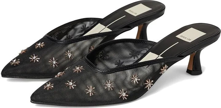 Dolce Vita Clara Women's Sandals Black Mesh : 6 M, Rubber