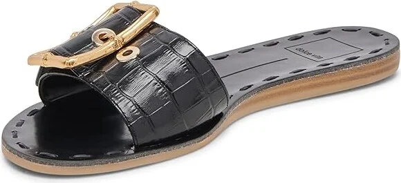 Dolce Vita Dasa Women's Sandals Noir Embossed Leather : 8.5 M