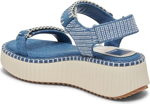 Dolce Vita Debra Women's Sandals Blue Denim : 6.5 M, Textile - Image 4