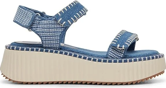 Dolce Vita Debra Women's Sandals Blue Denim : 6.5 M, Textile - Image 6