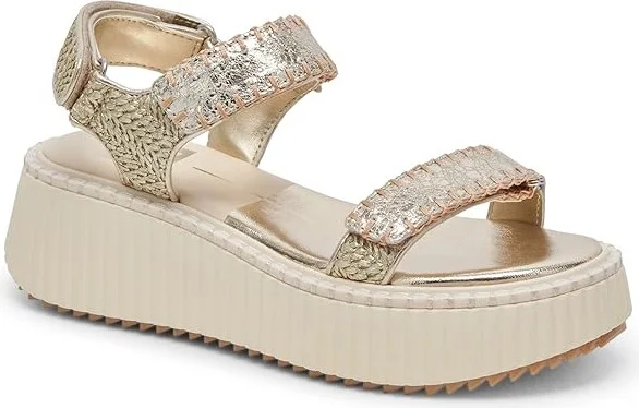Dolce Vita Debra Women's Sandals Platinum Distressed Leather : 6.5 M, Leather/Textile - Image 3