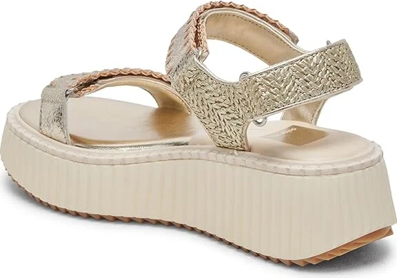 Dolce Vita Debra Women's Sandals Platinum Distressed Leather : 6.5 M, Leather/Textile - Image 4