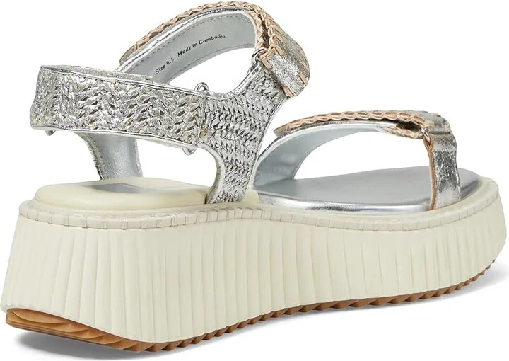 Dolce Vita Debra Women's Sandals Silver Distressed Leather : 7.5 M, Leather/Textile - Image 4
