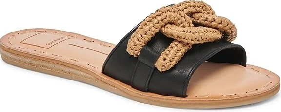 Dolce Vita Desa Women's Sandals Black Leather : 9.5 M