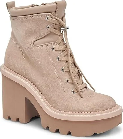 Dolce Vita Dommie Women's Boots Taupe Suede : 9 M, Leather
