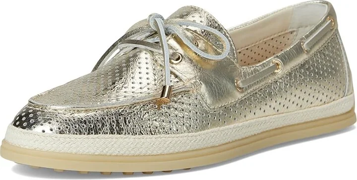 Dolce Vita Doris Women's Flat Shoes Platinum Perforated Leather : 9 M - Image 5