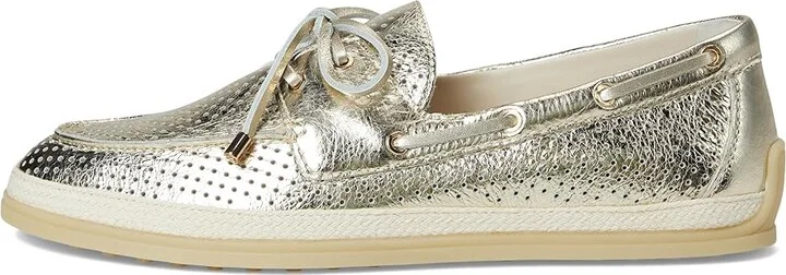 Dolce Vita Doris Women's Flat Shoes Platinum Perforated Leather : 9 M - Image 6