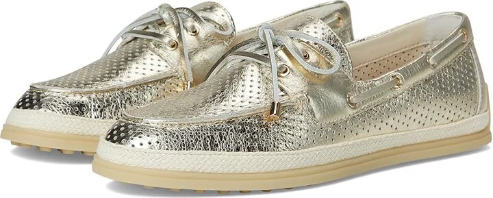 Platinum Perforated Leather