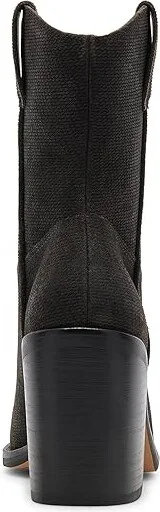 Dolce Vita Falon Women's Shoes Onyx Embossed Suede : 6.5 M, Leather - Image 3