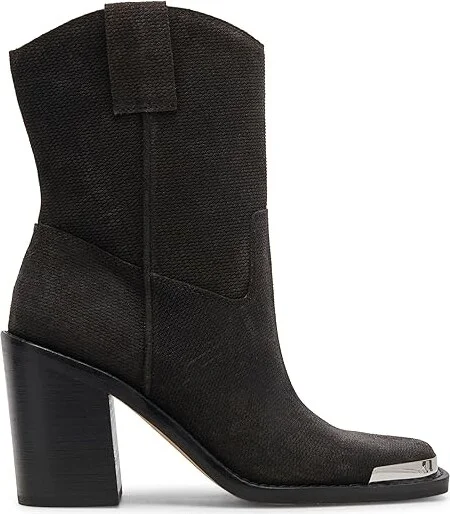 Dolce Vita Falon Women's Shoes Onyx Embossed Suede : 6.5 M, Leather - Image 5