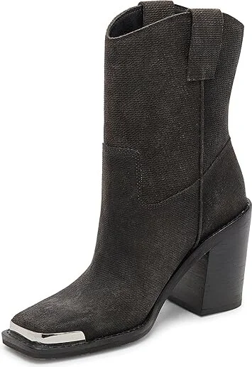 Dolce Vita Falon Women's Shoes Onyx Embossed Suede : 6.5 M, Leather