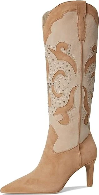 Dolce Vita Finley Stud Women's Boots Camel Suede : 8 M - Image 5