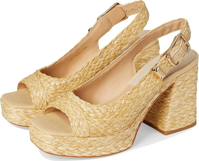 Dolce Vita Flores Women's Sandals Natural Raffia : 10 M, Synthetic
