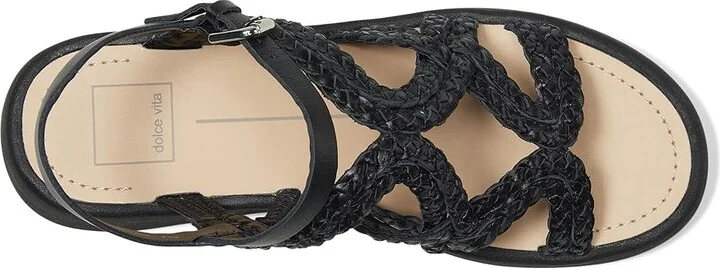 Dolce Vita Gatsby Women's Sandals Black Leather : 7 M - Image 2