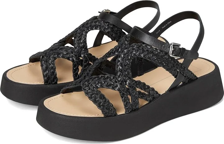 Dolce Vita Gatsby Women's Sandals Black Leather : 7 M