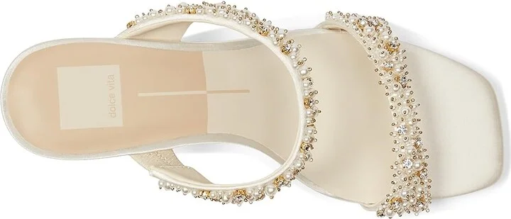 Dolce Vita Genora Women's Sandals Ivory : 7 M, Leather - Image 2