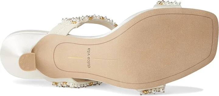 Dolce Vita Genora Women's Sandals Ivory : 7 M, Leather - Image 3