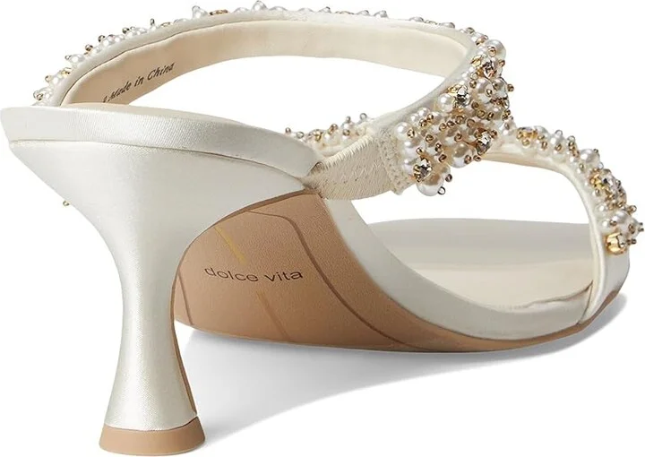 Dolce Vita Genora Women's Sandals Ivory : 7 M, Leather - Image 4