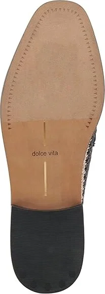 Dolce Vita Halley Women's Flat Shoes Black Raffia : 8 M, Leather - Image 2