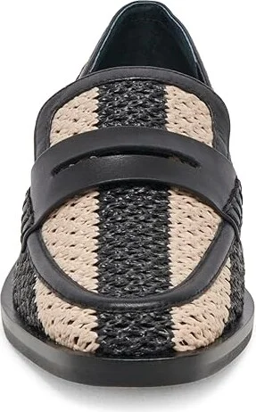Dolce Vita Halley Women's Flat Shoes Black Raffia : 8 M, Leather - Image 3