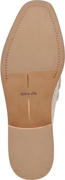 Dolce Vita Halley Women's Flat Shoes Ivory Raffia : 9 M, Leather - Image 2