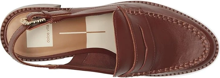 Dolce Vita Hardi High Women's Flat Shoes Brown Crinkle Patent : 8 M, Rubber - Image 2