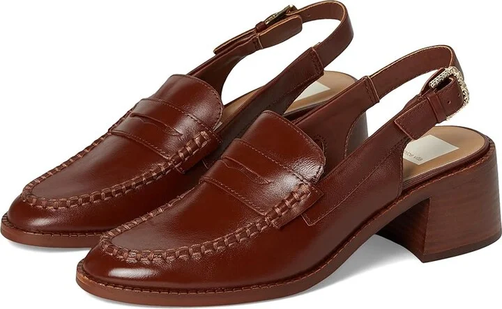 Dolce Vita Hardi High Women's Flat Shoes Brown Crinkle Patent : 8 M, Rubber