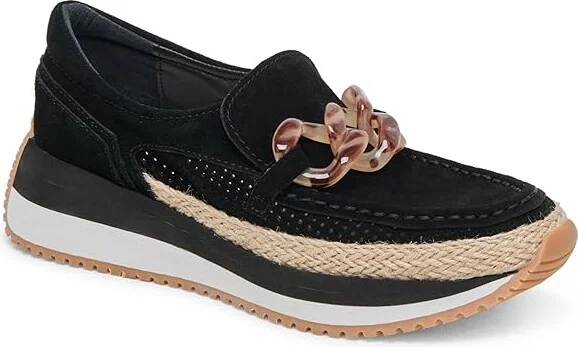 Dolce Vita Jadah Women's Flat Shoes Onyx Suede : 9.5 M