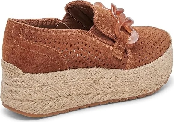 Dolce Vita Jhenee Espadrille Perf Women's Flat Shoes Pecan Perforated Suede : 7.5 M, Leather - Image 4