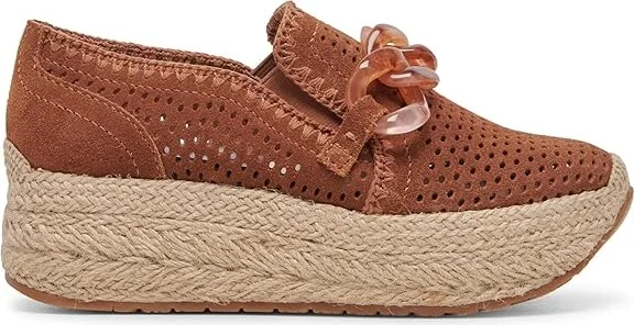 Dolce Vita Jhenee Espadrille Perf Women's Flat Shoes Pecan Perforated Suede : 7.5 M, Leather - Image 6