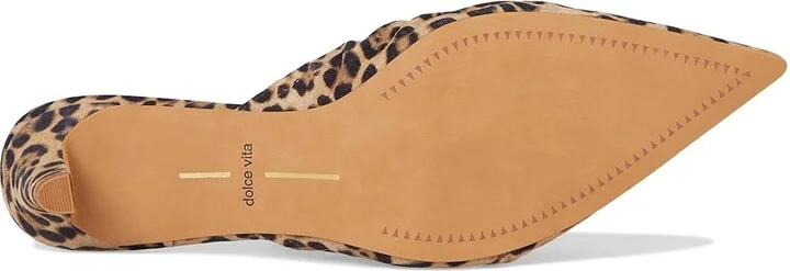Dolce Vita Kairi Mid High Women's Heels Dark Leopard Suede : 8.5 M, Leather/Rubber - Image 3