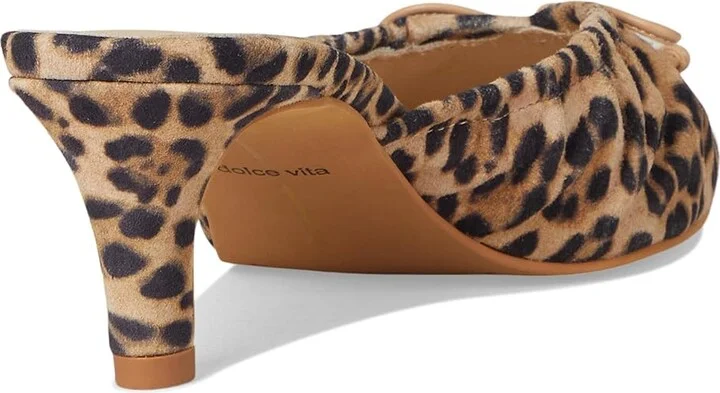 Dolce Vita Kairi Mid High Women's Heels Dark Leopard Suede : 8.5 M, Leather/Rubber - Image 4