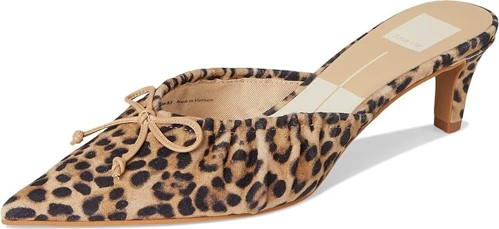 Dolce Vita Kairi Mid High Women's Heels Dark Leopard Suede : 8.5 M, Leather/Rubber - Image 5