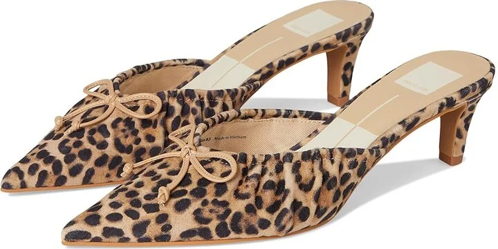 Dolce Vita Kairi Mid High Women's Heels Dark Leopard Suede : 8.5 M, Leather/Rubber