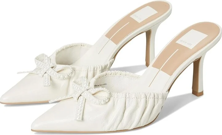 Dolce Vita Kairi Pearl Women's Flat Shoes White Crinkle Patent : 9.5 M