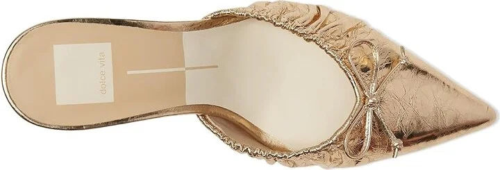 Dolce Vita Kairi Women's Sandals Gold Distressed Leather : 8.5 M - Image 2