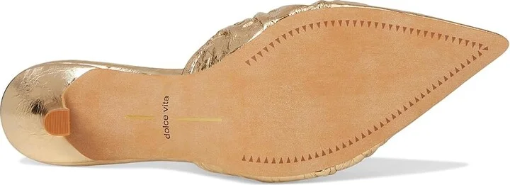 Dolce Vita Kairi Women's Sandals Gold Distressed Leather : 8.5 M - Image 3