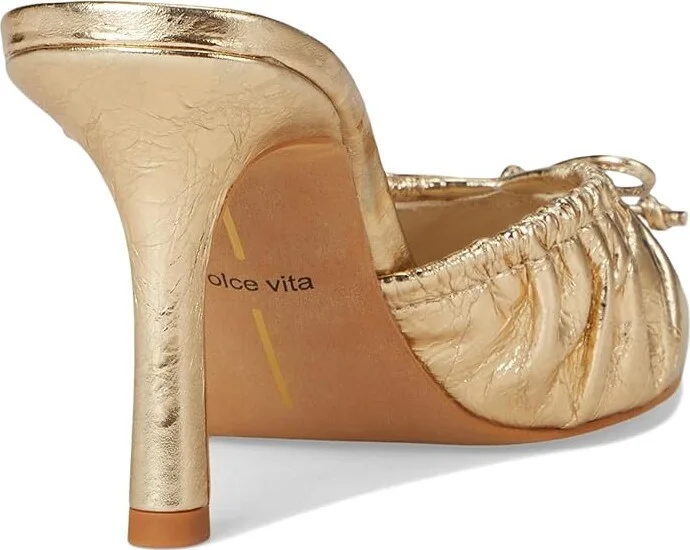 Dolce Vita Kairi Women's Sandals Gold Distressed Leather : 8.5 M - Image 4