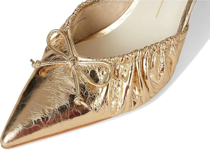 Dolce Vita Kairi Women's Sandals Gold Distressed Leather : 8.5 M - Image 7