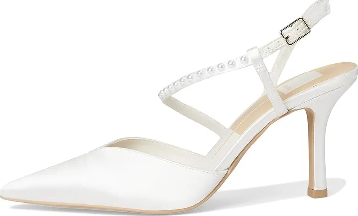 Dolce Vita Kamra Pearl Women's Sandals True White Satin : 7 M, Rubber - Image 6
